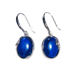 Boucles d'oreilles lapis-lazuli "Cacpucine" - Argent 925