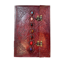 Journal intime ou Carnet en cuir - 7 chakras