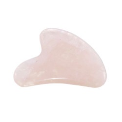 gua sha de massage quartz rose